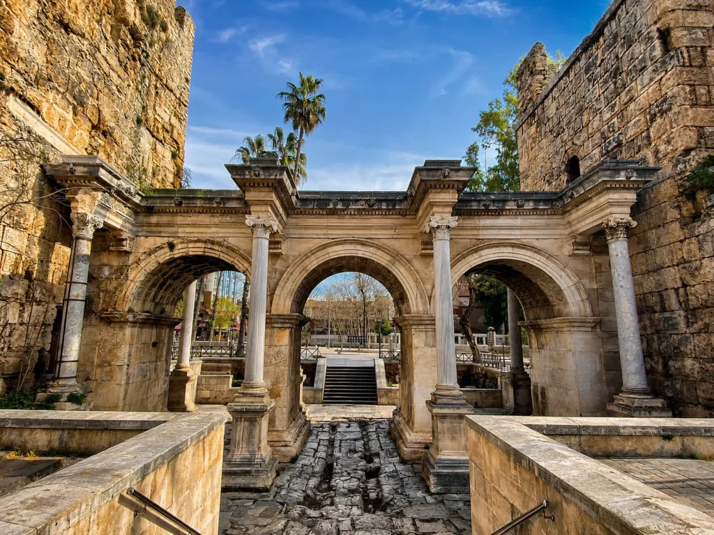 Antalya tarihi kapı ve şehir merkezi gezi noktası