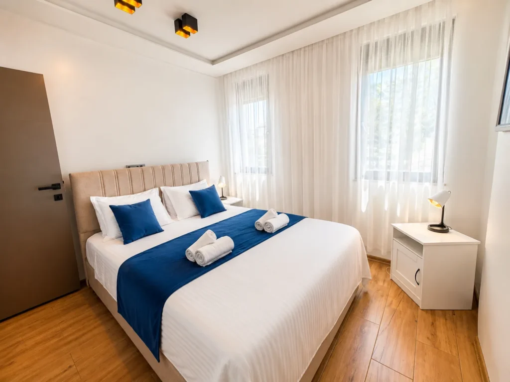 Antalya Konyaaltı çift kişilik yatak odalı apart daire
