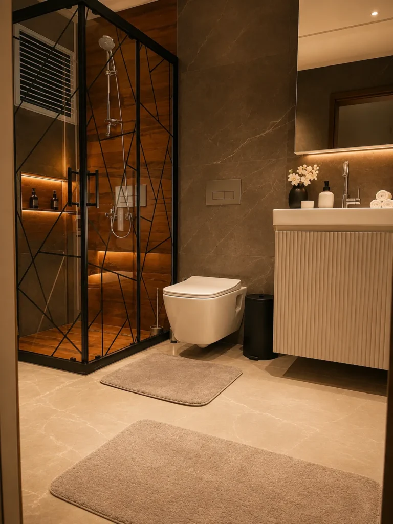 Diker Port Residence modern banyo iç mekan detayı