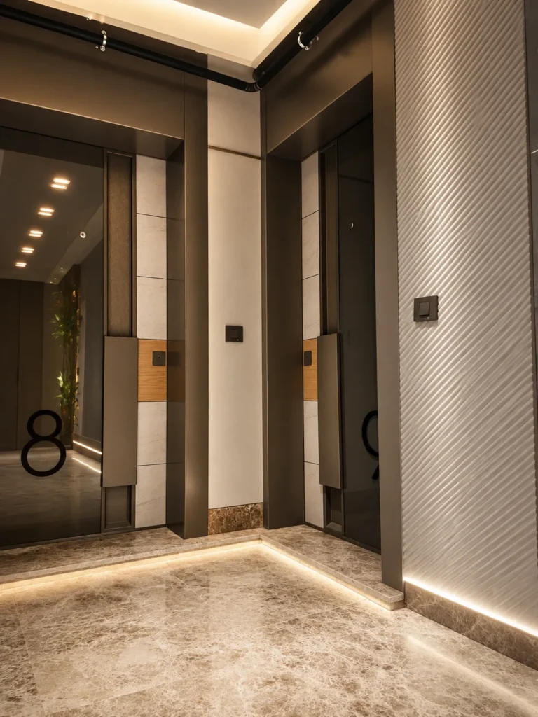 Diker Port Residence bina dış cephe ve giriş alanı