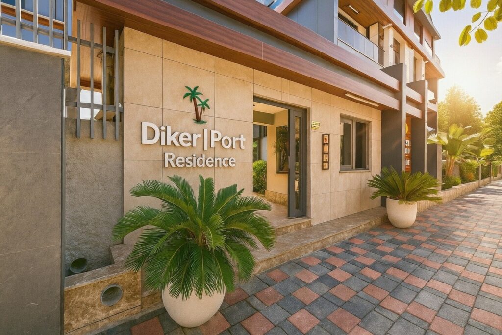 Konyaaltı günlük kiralık daire bina girişi
