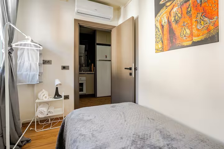 Diker Port Residence misafirler için hazırlanmış yatak odası